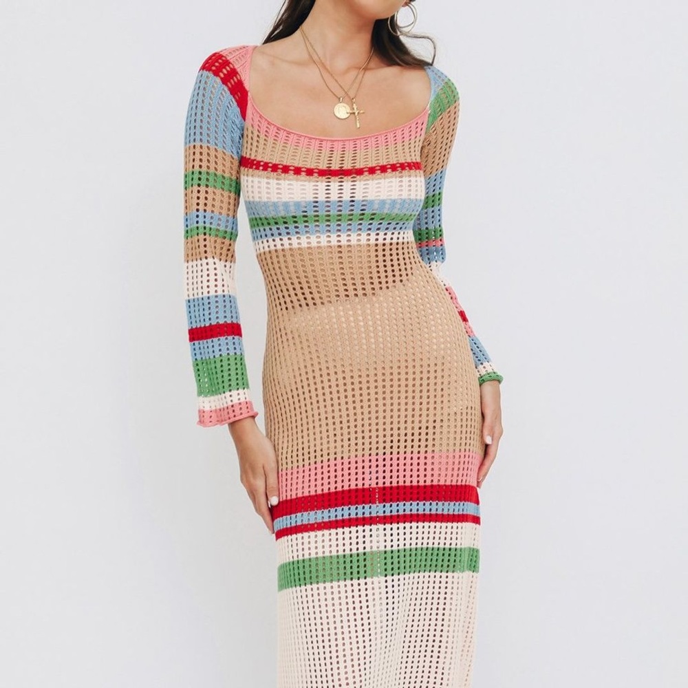 NWT Crochet Maxi Dress (Verge Girl Work of Art Dress)